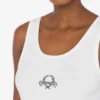 Camiseta sin mangas de algodón elástico con logotipo Laurel Crown