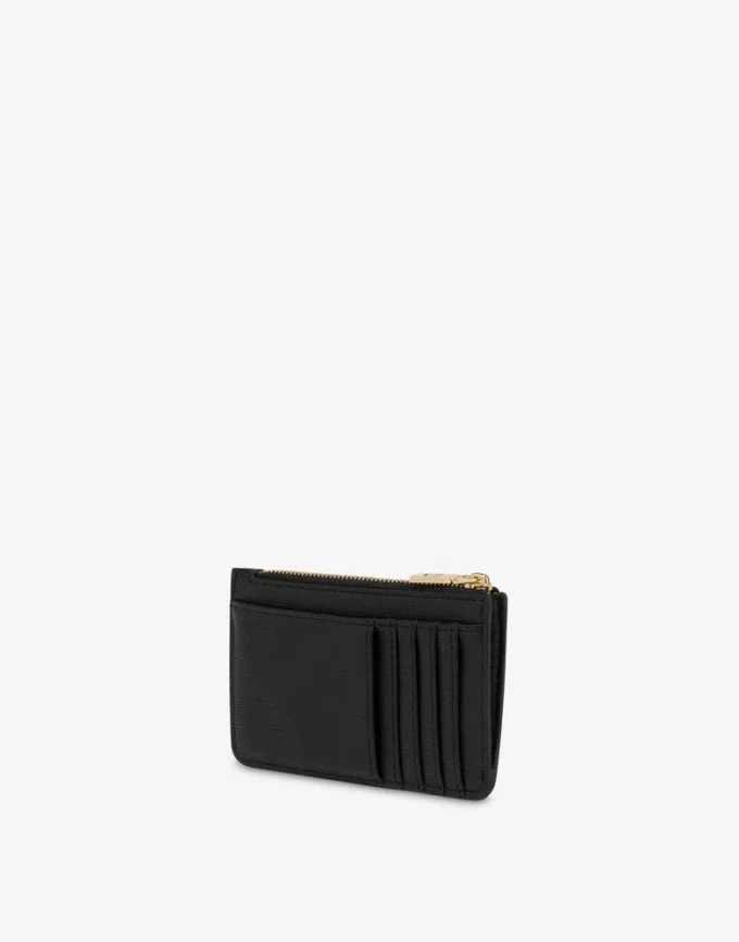 Cartera con cremallera y logotipo con letras Cartera con cremallera y logotipo con letras