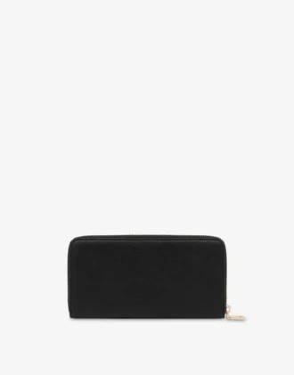 Cartera con cremallera y logotipo con letras