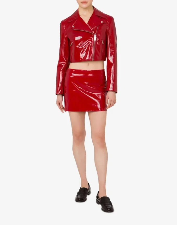 Chaqueta corta motera de charol Chaqueta corta motera de charol