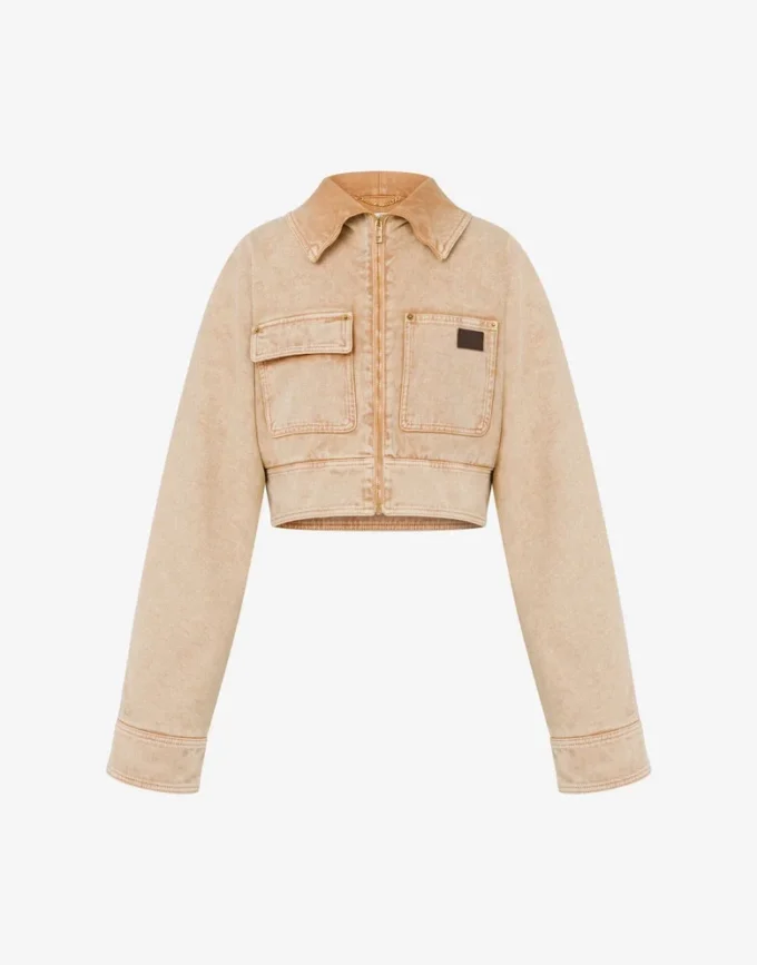 Chaqueta de dril teñida en prenda