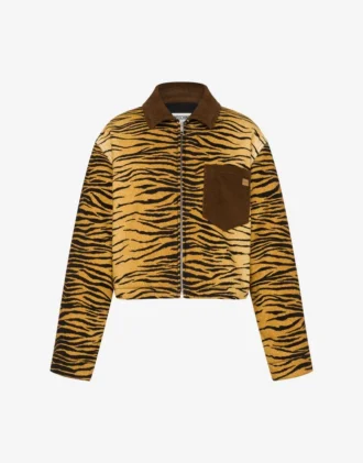 Chaqueta de gabardina de algodón estampada
