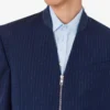 Chaqueta de lana a rayas teñida en hilo Chaqueta de lana a rayas teñida en hilo
