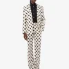 Pantalones de lana con estampado de lunares