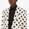 Chaqueta de lana estampada con lunares Chaqueta de lana estampada con lunares