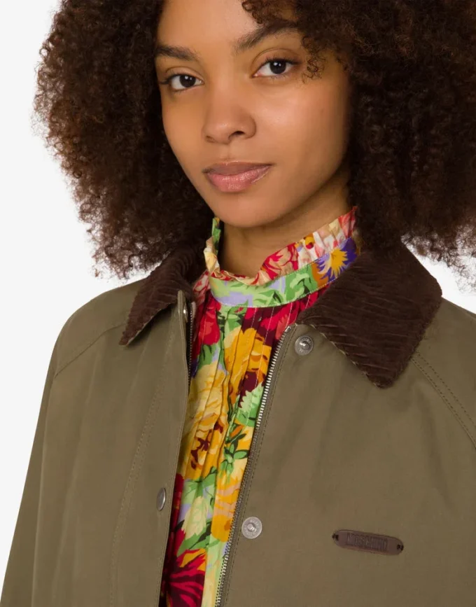 Chaqueta diagonal de algodón