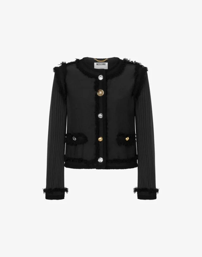 Chaqueta elástica de bouclé Chaqueta elástica de bouclé