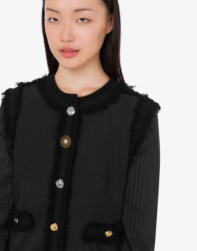 Chaqueta elástica de bouclé Chaqueta elástica de bouclé