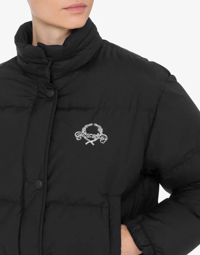 Chaqueta ligera de nailon con plumón Logotipo Laurel Crown Chaqueta ligera de nailon con plumón Logotipo Laurel Crown