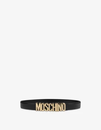 Cinturón de piel con logotipo