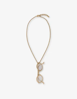 Collar con colgante de gafas