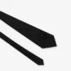 Corbata de popelín de algodón bordada