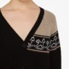 Cárdigan de mezcla de lana intarsia Cárdigan de mezcla de lana intarsia
