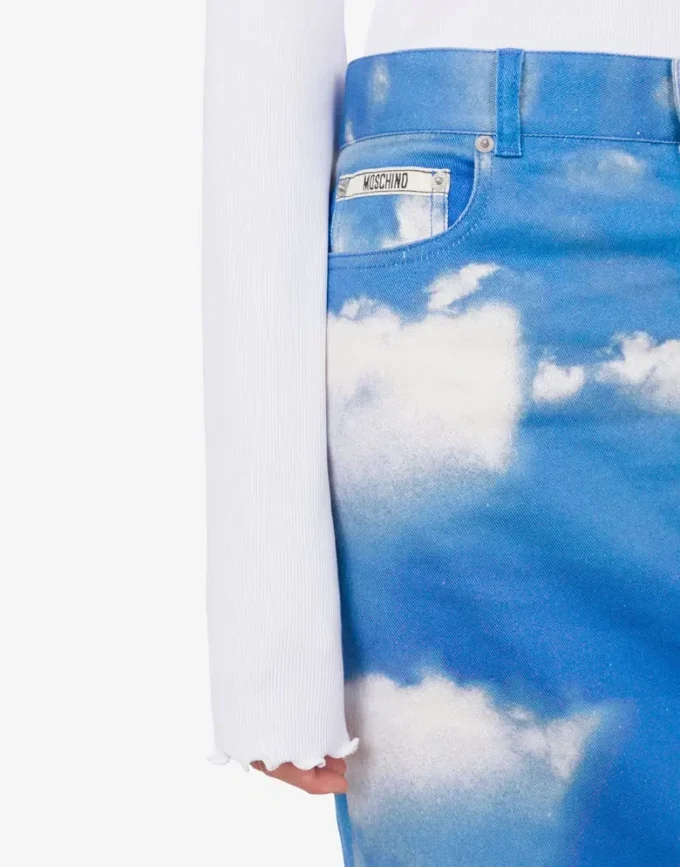 Falda de algodón con estampado Archive Clouds Falda de algodón con estampado Archive Clouds