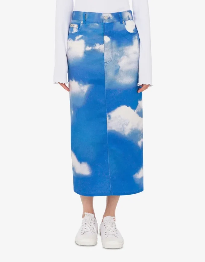 Falda de algodón con estampado Archive Clouds Falda de algodón con estampado Archive Clouds