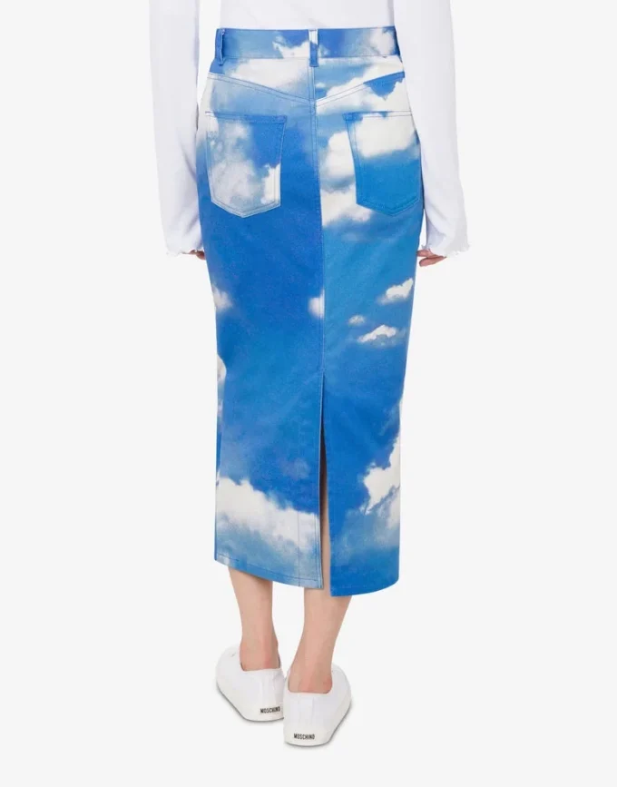 Falda de algodón con estampado Archive Clouds Falda de algodón con estampado Archive Clouds