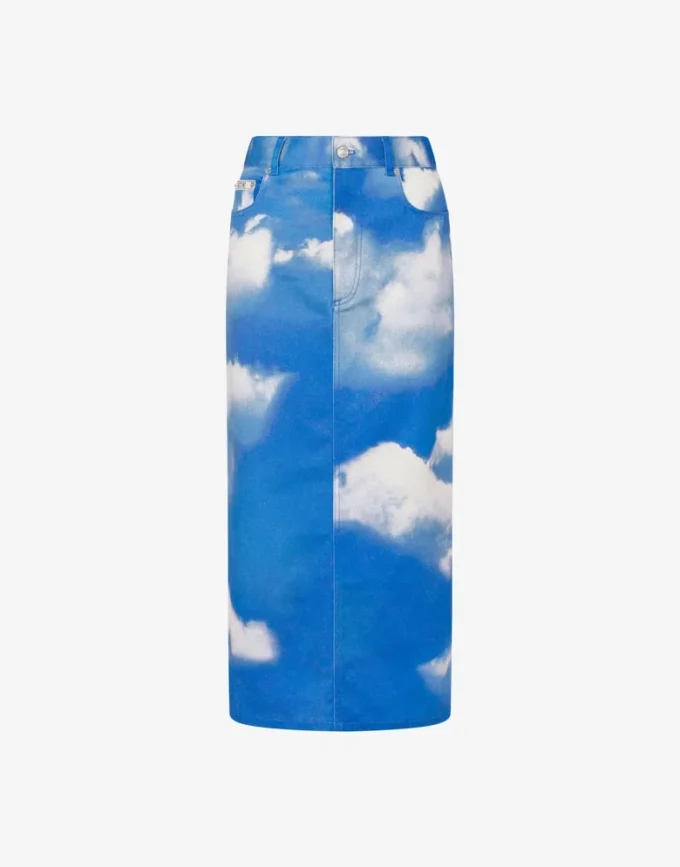 Falda de algodón con estampado Archive Clouds Falda de algodón con estampado Archive Clouds