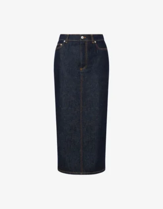 Falda de denim azul