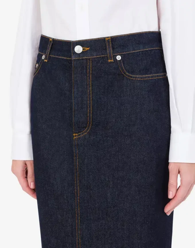 Falda de denim azul Falda de denim azul