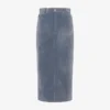 Falda de denim flocado Falda de denim flocado