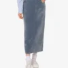 Falda de denim flocado Falda de denim flocado