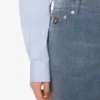 Falda de denim flocado Falda de denim flocado