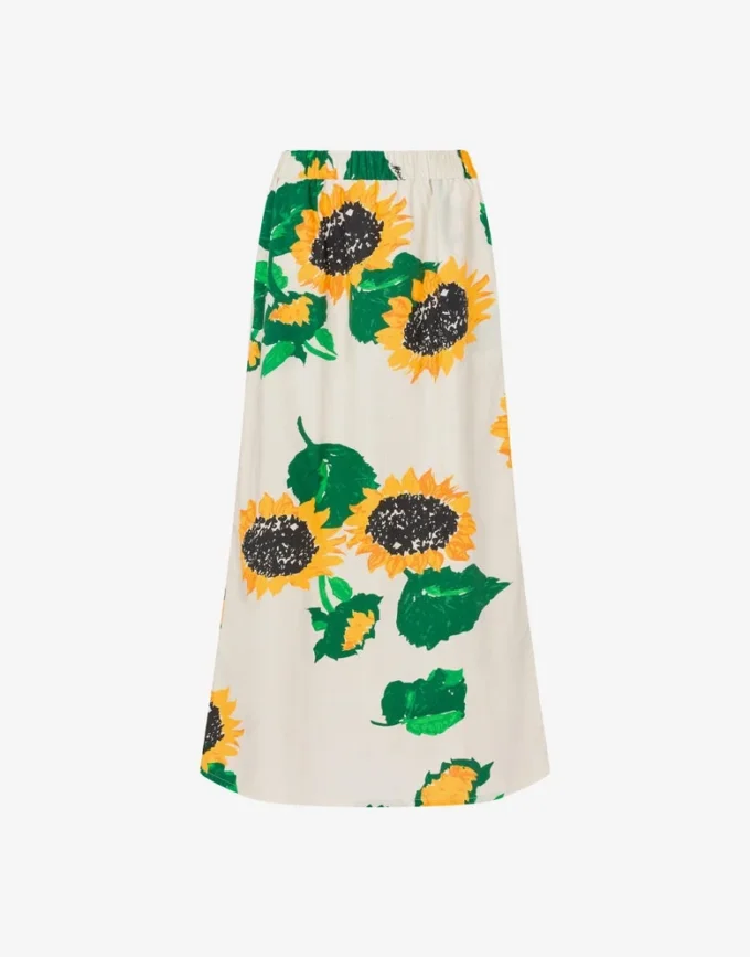 Falda de popelín de algodón estampada Falda de popelín de algodón estampada