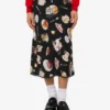 Falda de satén de seda estampada Falda de satén de seda estampada
