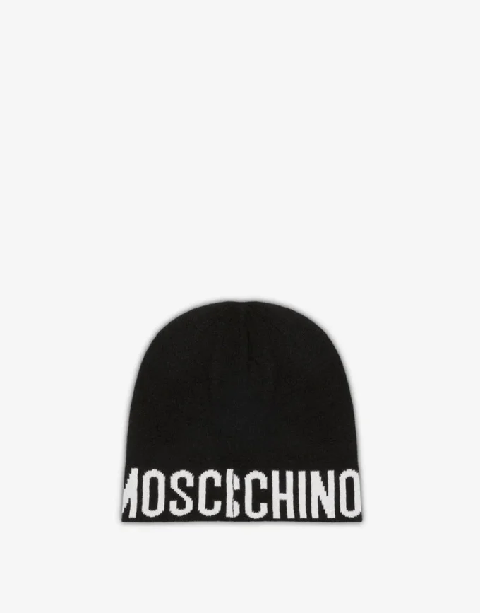 Gorro de mezcla de lana con logotipo
