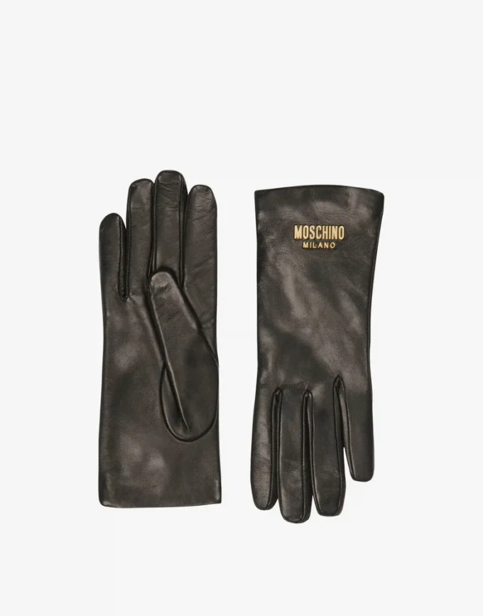 Guantes de piel con logotipo