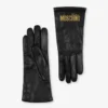 Guantes de piel napa con logotipo bordado