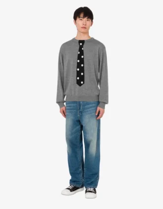 Jersey de lana merino extrafina con intarsia
