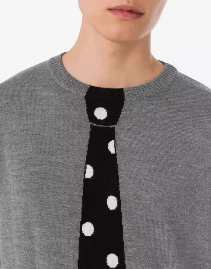 Jersey de lana merino extrafina con intarsia Jersey de lana merino extrafina con intarsia