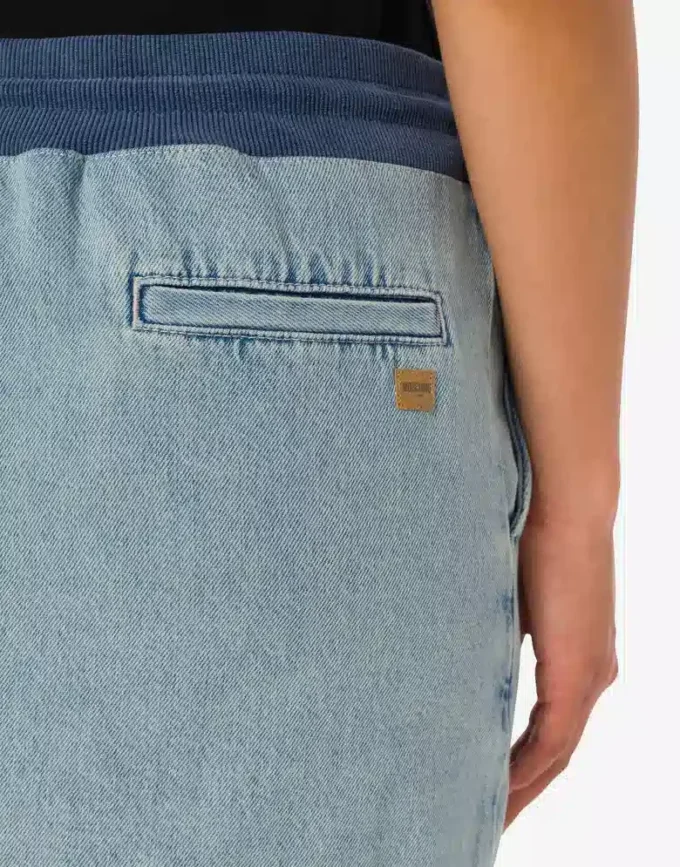 Minifalda de denim de algodón