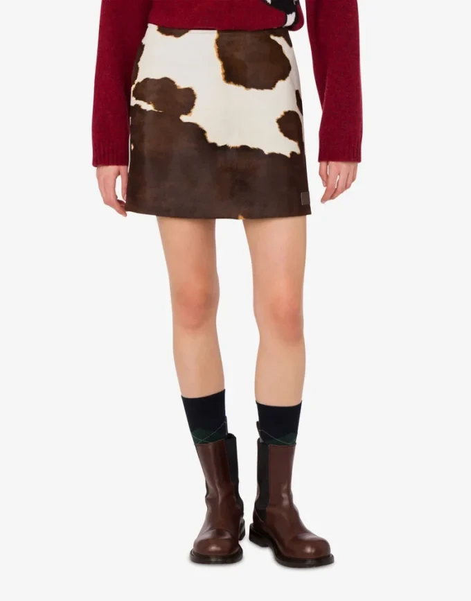 Minifalda de piel de potro