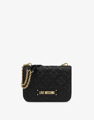 Bolso de hombro acolchado brillante