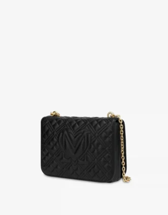 Bolso de hombro acolchado brillante