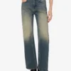 Pantalones acampanados de denim de algodón Pantalones acampanados de denim de algodón