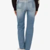 Pantalones de denim con patchwork Pantalones de denim con patchwork