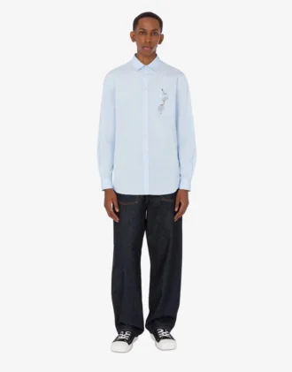 Pantalones de denim de algodón azul