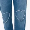 Pantalones de denim de algodón azul Pantalones de denim de algodón azul