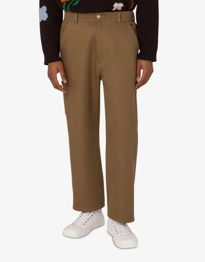 Pantalones de doble tricotina de algodón Pantalones de doble tricotina de algodón