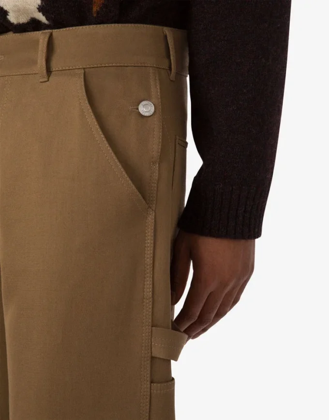 Pantalones de doble tricotina de algodón Pantalones de doble tricotina de algodón