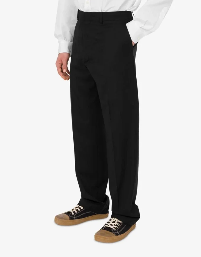 Pantalones de lona de lana Pantalones de lona de lana