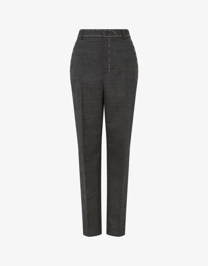 Pantalones de lona de lana bordados Pantalones de lona de lana bordados