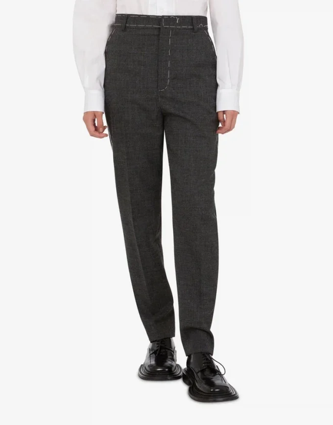 Pantalones de lona de lana bordados Pantalones de lona de lana bordados