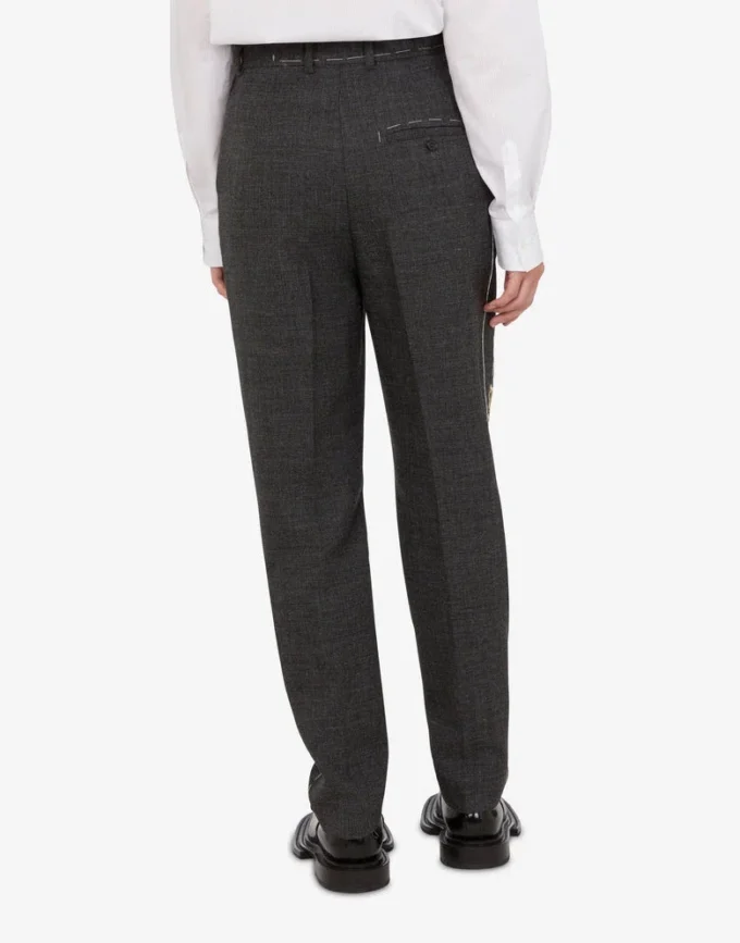 Pantalones de lona de lana bordados Pantalones de lona de lana bordados