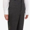 Pantalones de lona de lana bordados Pantalones de lona de lana bordados