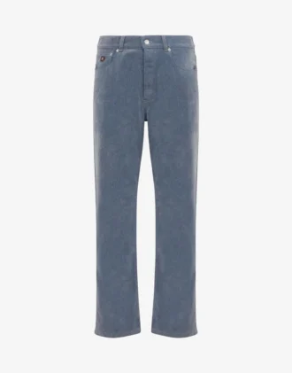 Pantalones de mezclilla flocados