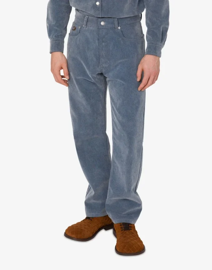 Pantalones de mezclilla flocados Pantalones de mezclilla flocados